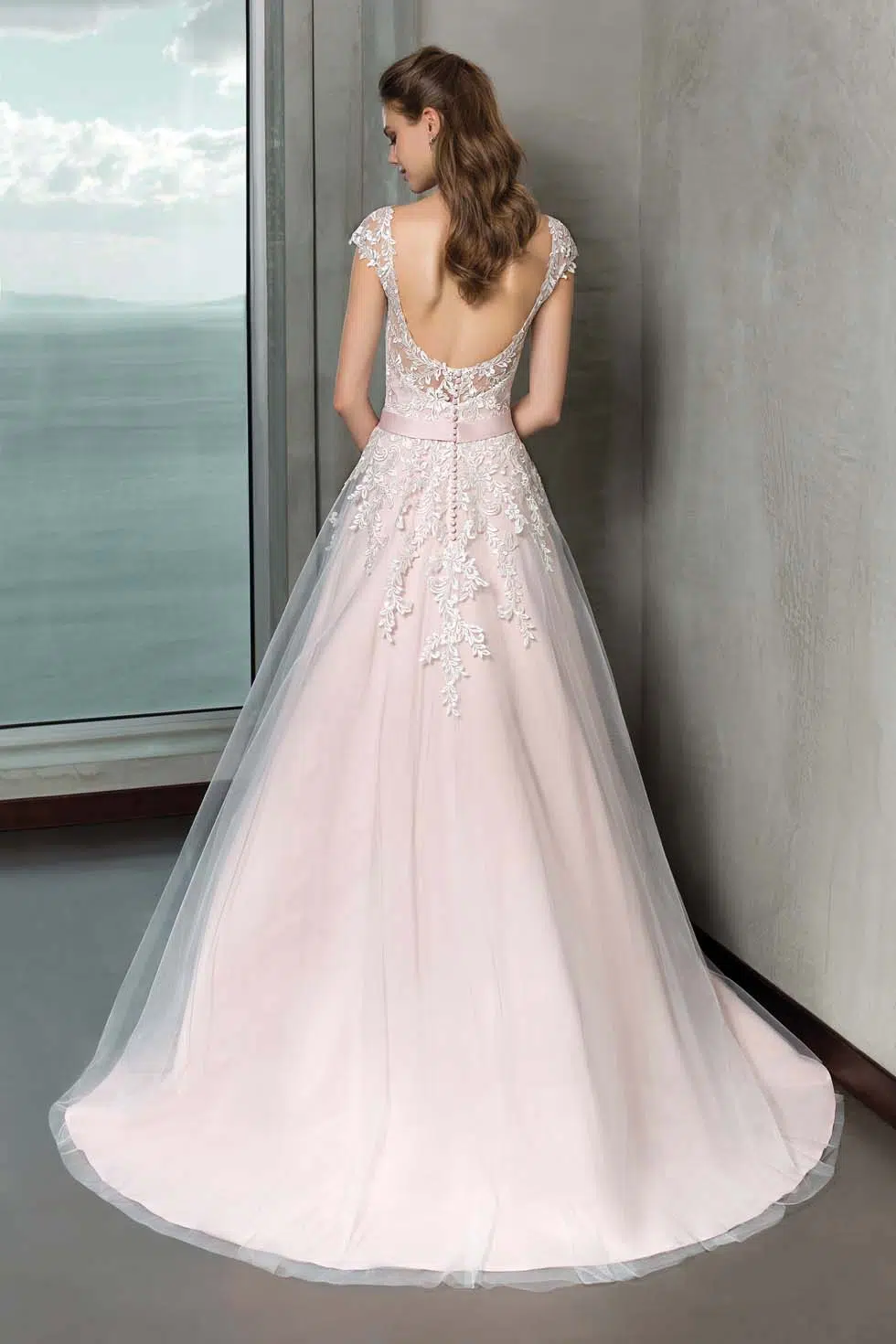 Brautkleid-Farbe Zartrosa Orea Sposa