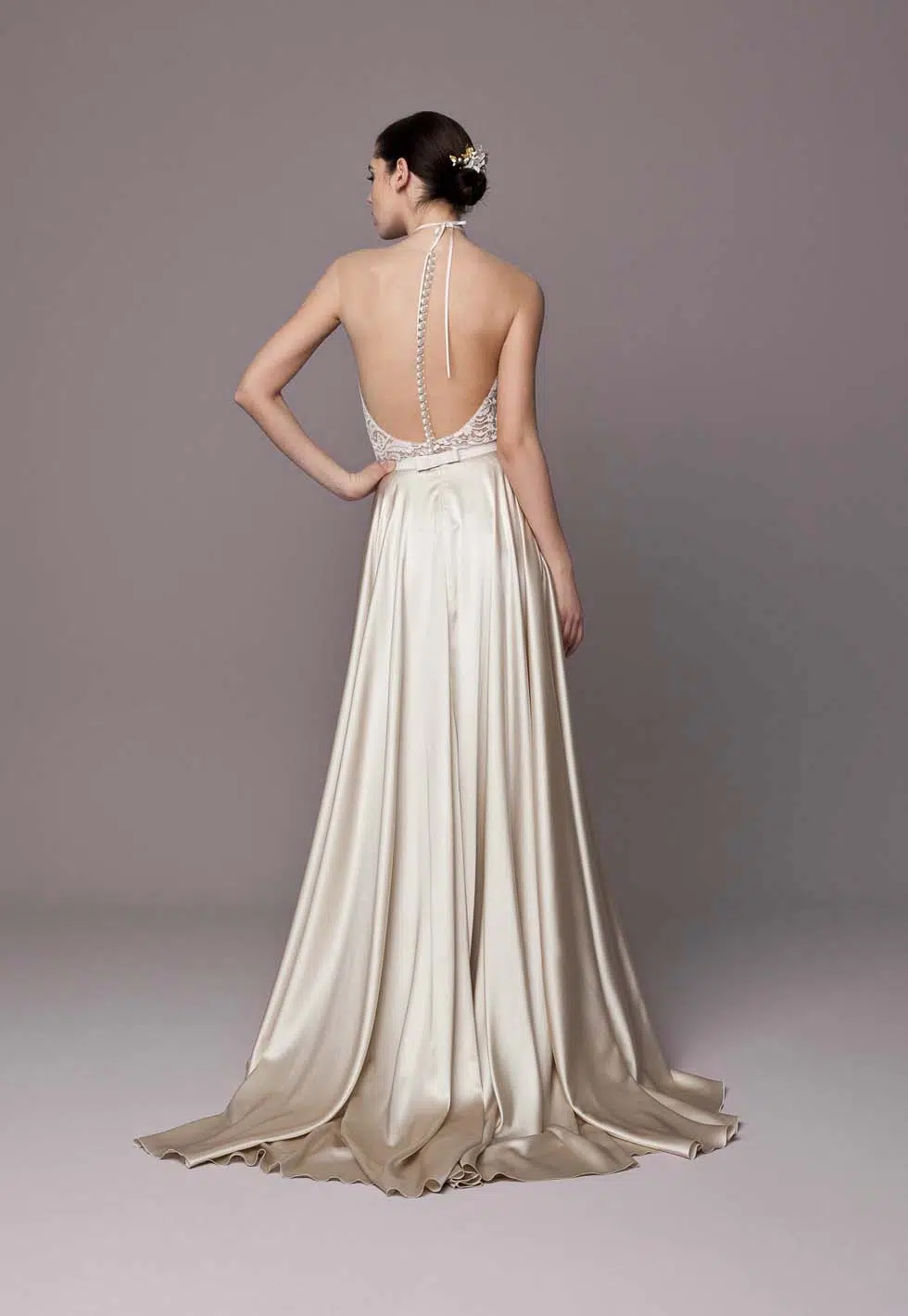 Brautkleid- Farbe Champagner Daarlana