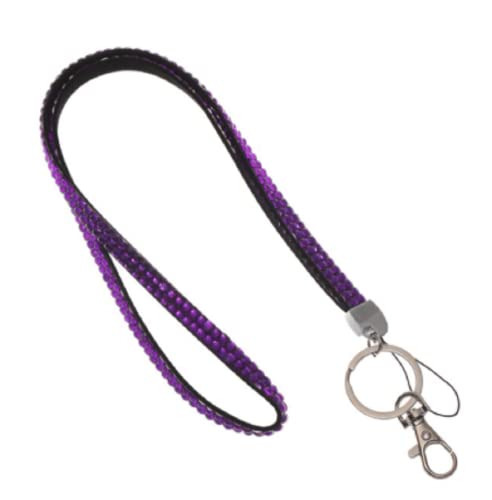 5 blaue Lanyards mit Strasssteinen und Haken