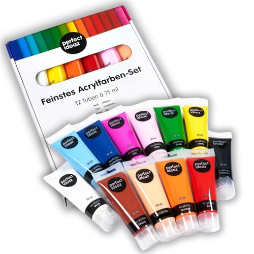 Acrylfarben Set mit 12 Farben