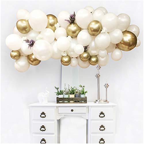 Candy Bar Deko Luftballon-Wolke 100-teilig in Weiß-Gold