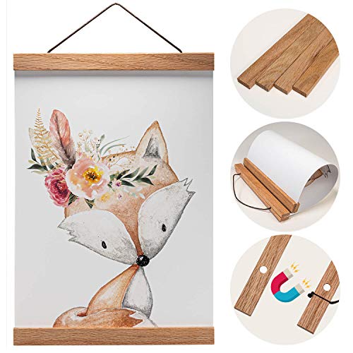 Magnetische Posterschiene Holz