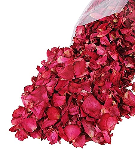 Rote getrocknete Rosenblätter