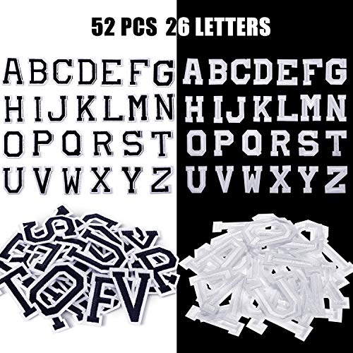 52 gestickte Buchstaben zum Aufbügeln