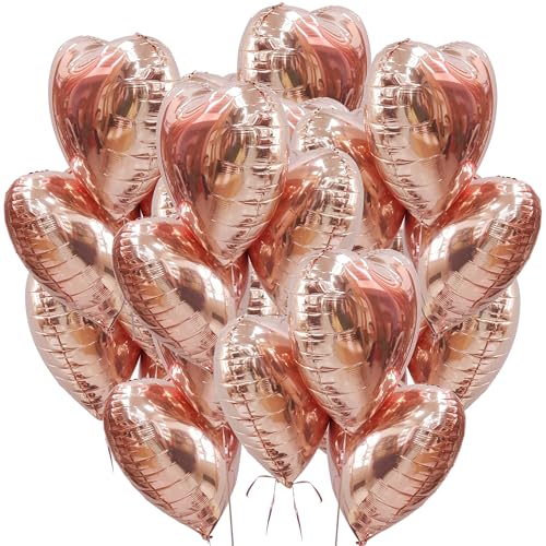 Luftballons Herz Roségold