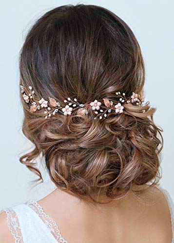 Rosafarbenes Haarband für die Braut
