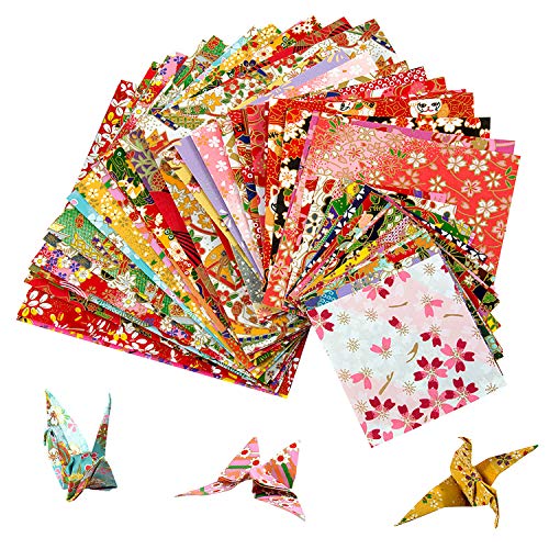 60 Bögen Origamipapier in Blumendesign