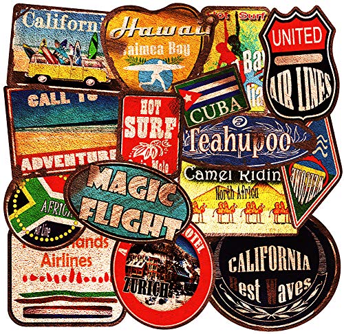 36 Reise-Sticker Vintage