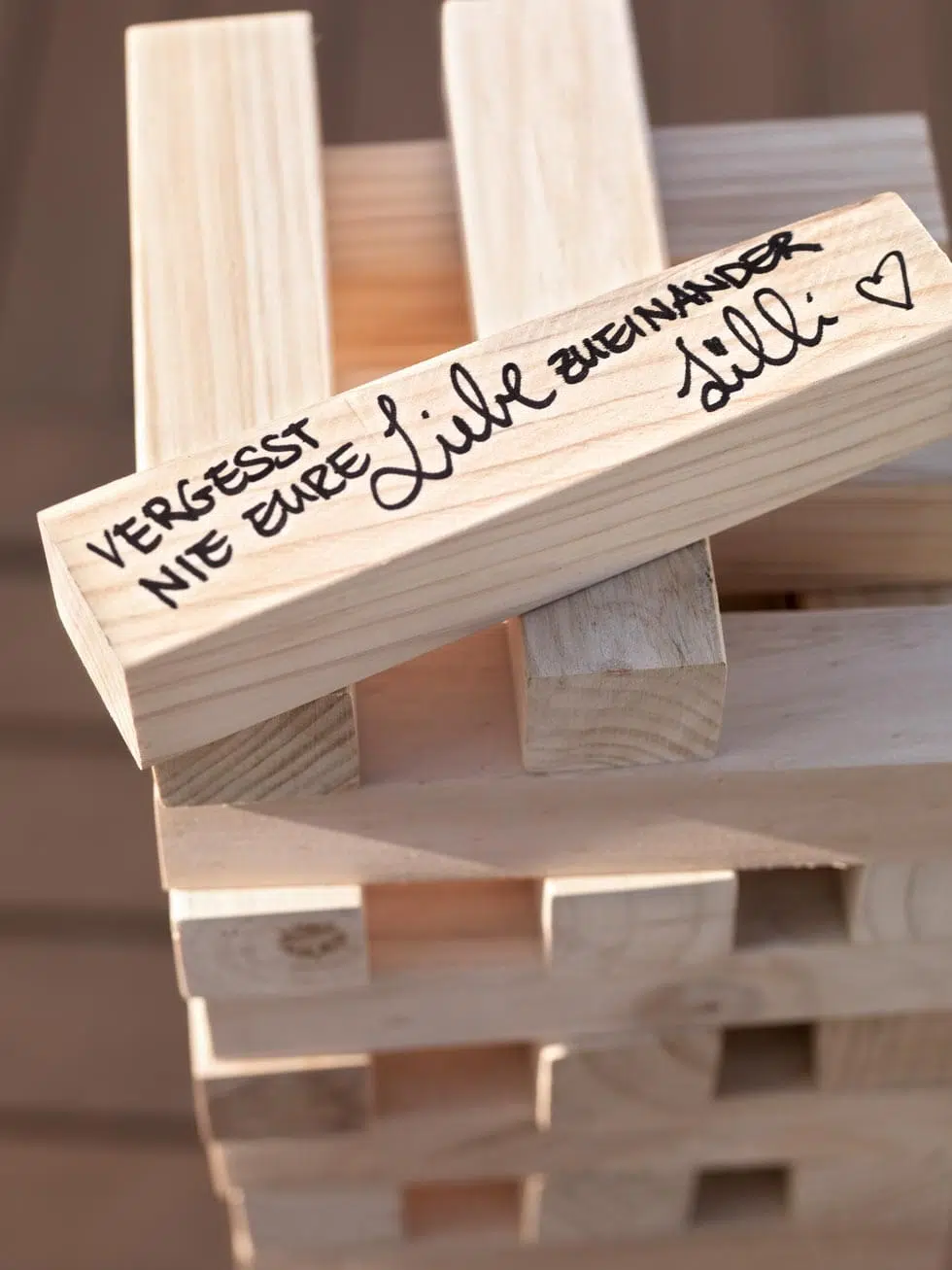 Jenga Gästebuch Hochzeit