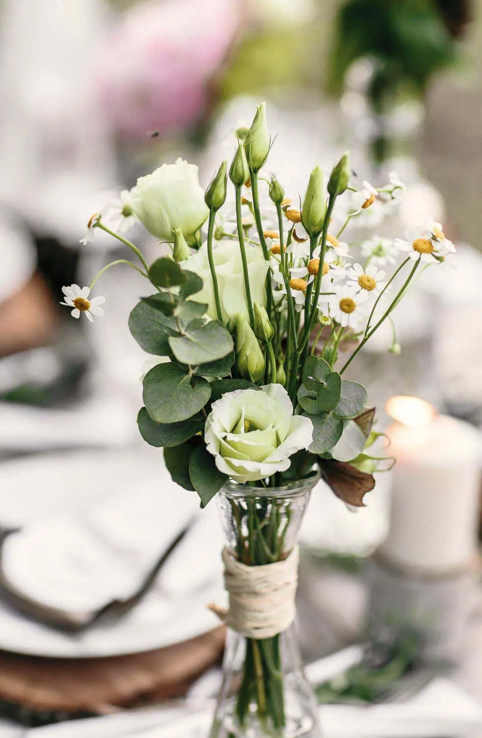 Tischdeko Hochzeit Blumen