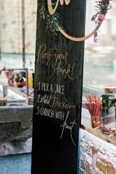 Hochzeitsschild Prosecco Bar