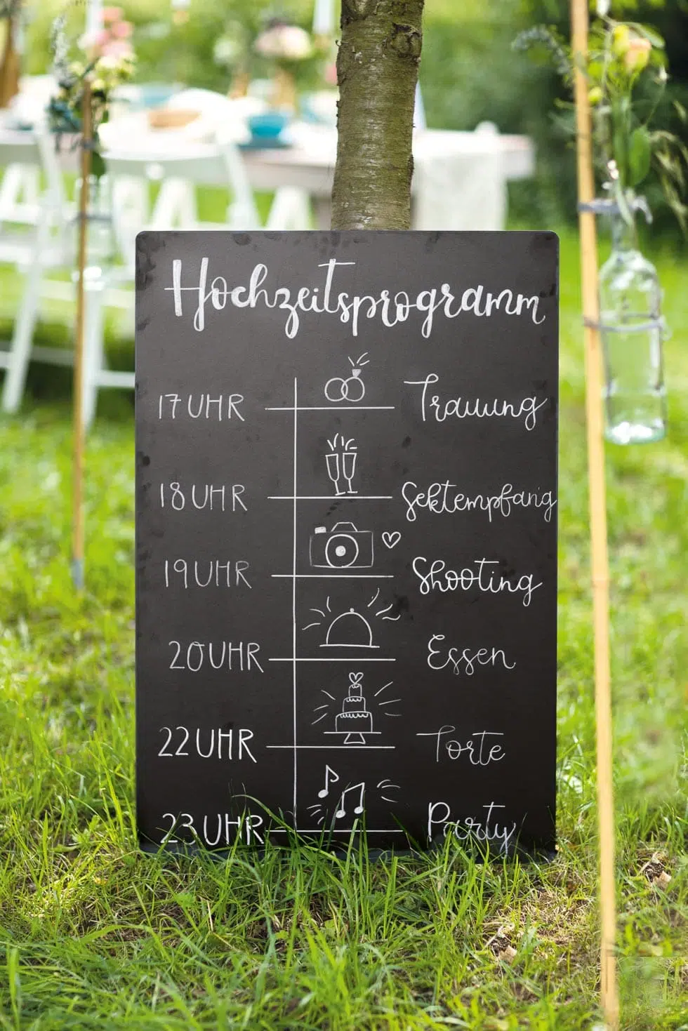 Hochzeitsprogramm Schild