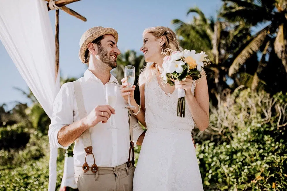 Hochzeit zu zweit am Strand