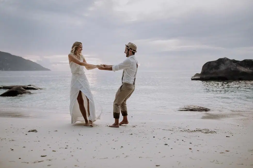 Hochzeit zu zweit am Strand