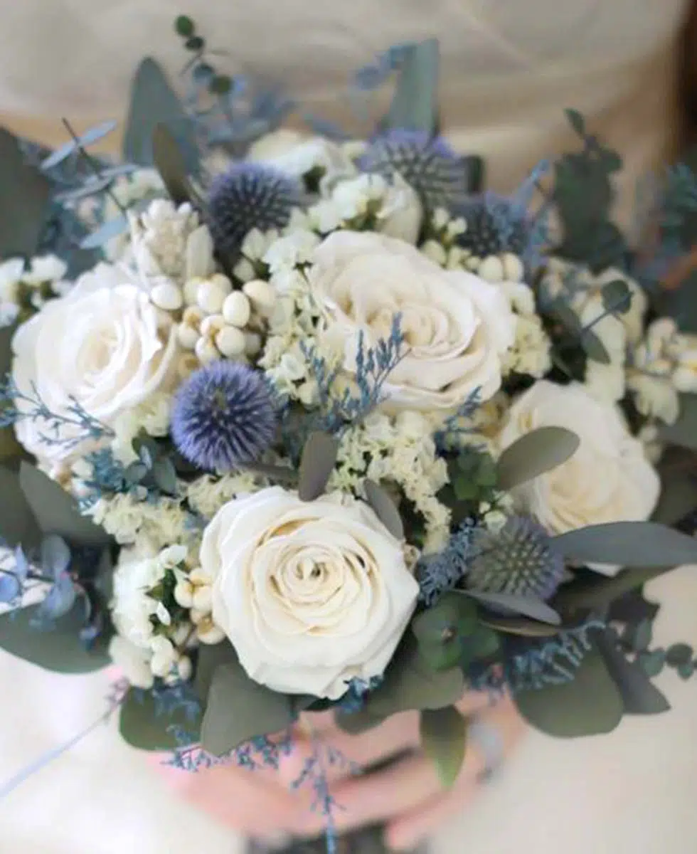 Hochzeitsblumen Brautstrauß Distel