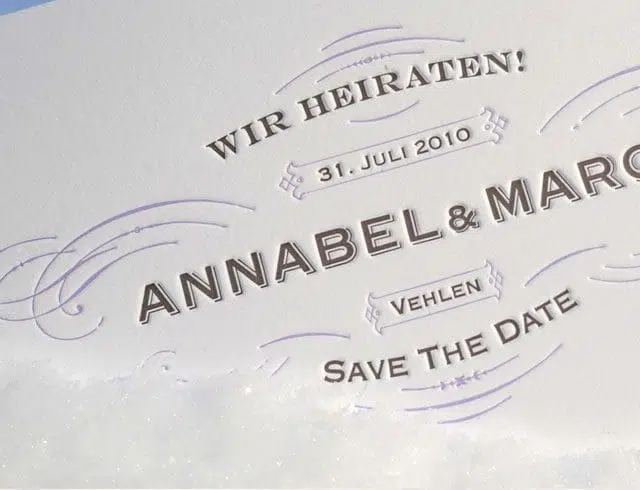 Letterpress Hochzeit