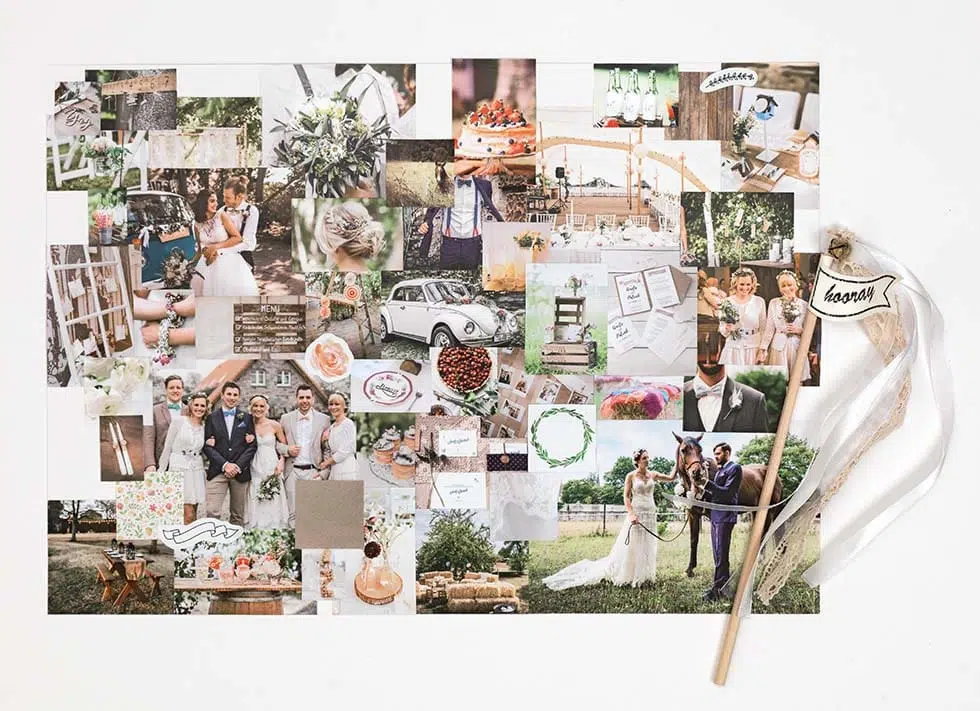 Moodboard Hochzeit Vintage