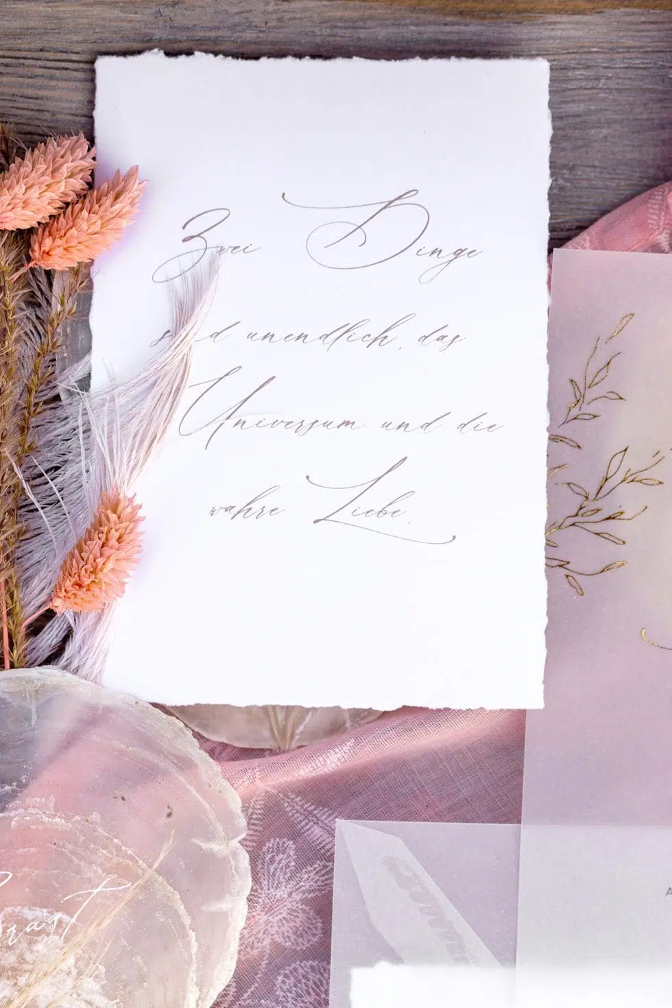 Hochzeitspapeterie Calligraphie