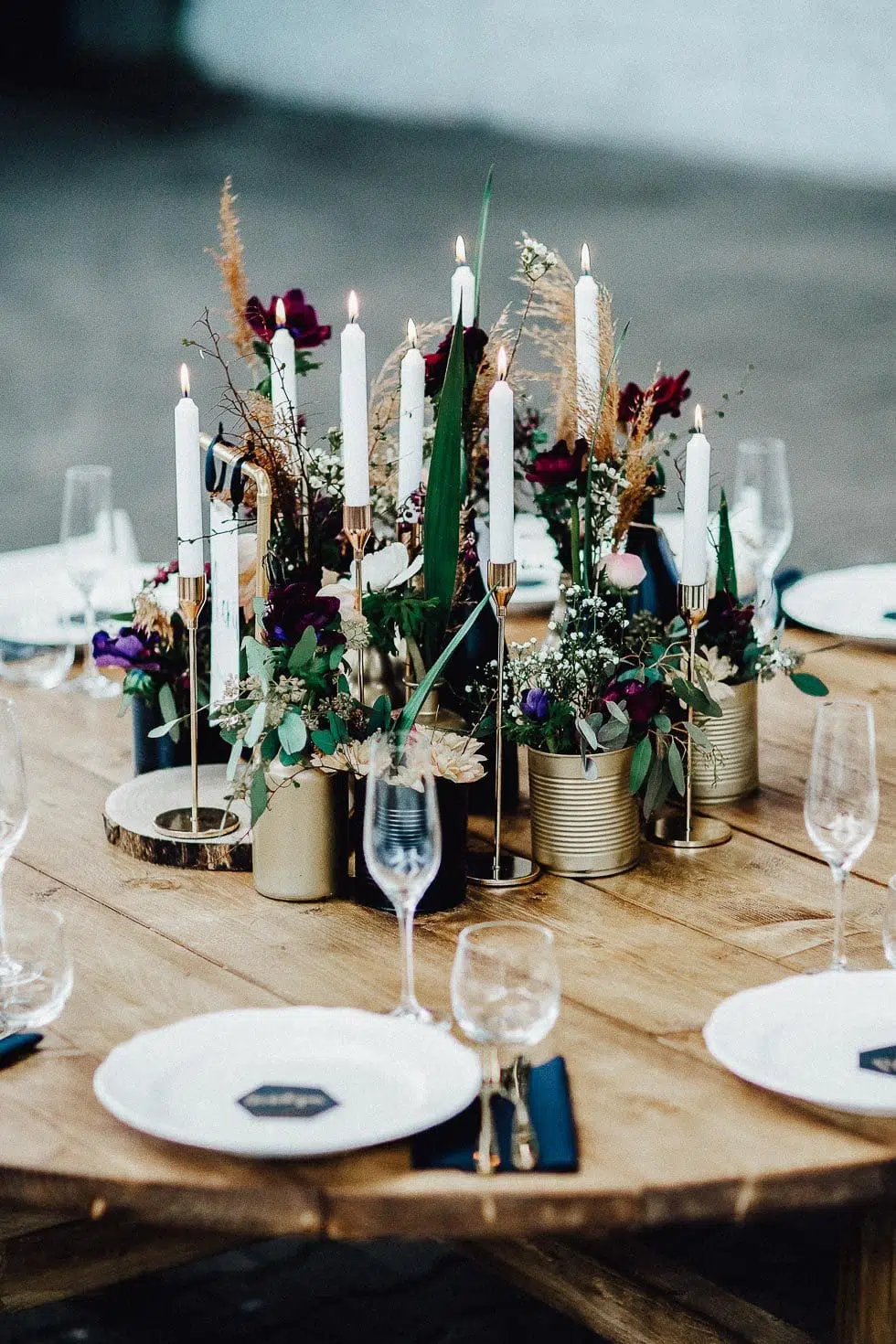 Industrial Wedding Style Tischdeko