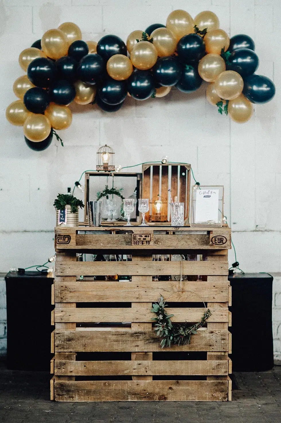 Cocktailbar Industrial Wedding Style