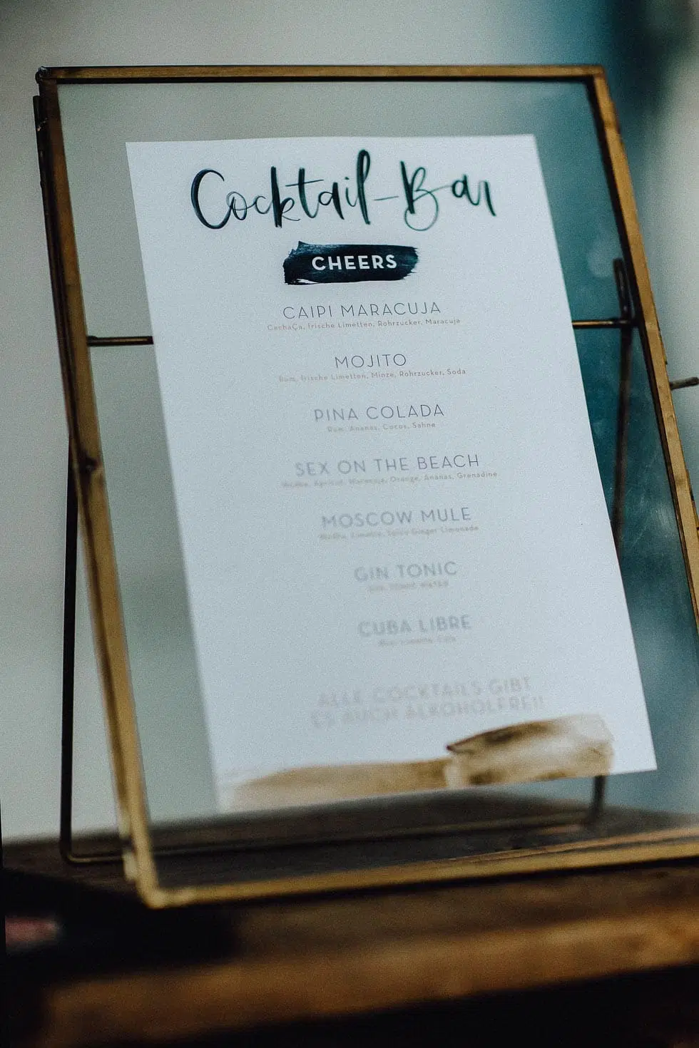 Cocktailbar Industrial Wedding Style