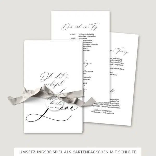 Hochzeitseinladung Vorlage Kartenpäckchen