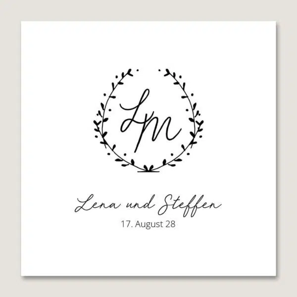 Hochzeitslogo Stempel Vintage