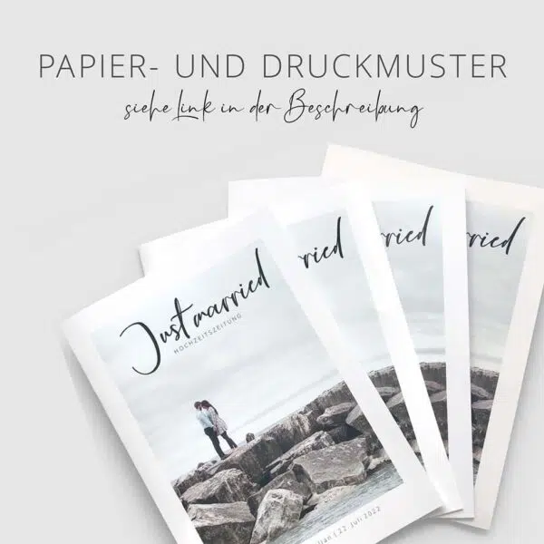 Druckmuster Hochzeitszeitung