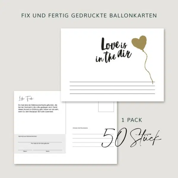 Luftballonkarten Hochzeit