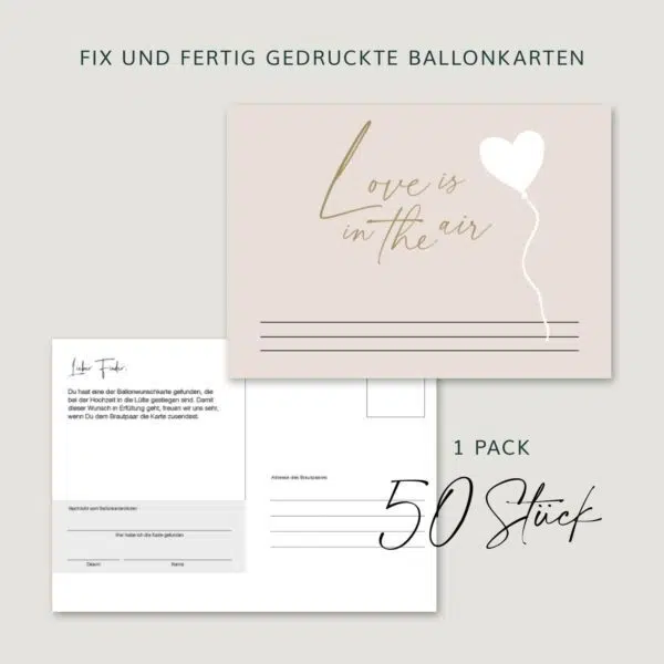 Luftballonkarten Hochzeit