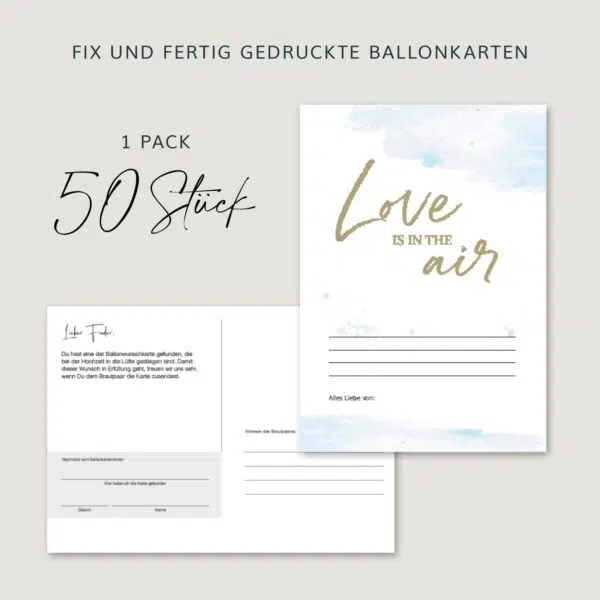 Luftballonkarten Hochzeit