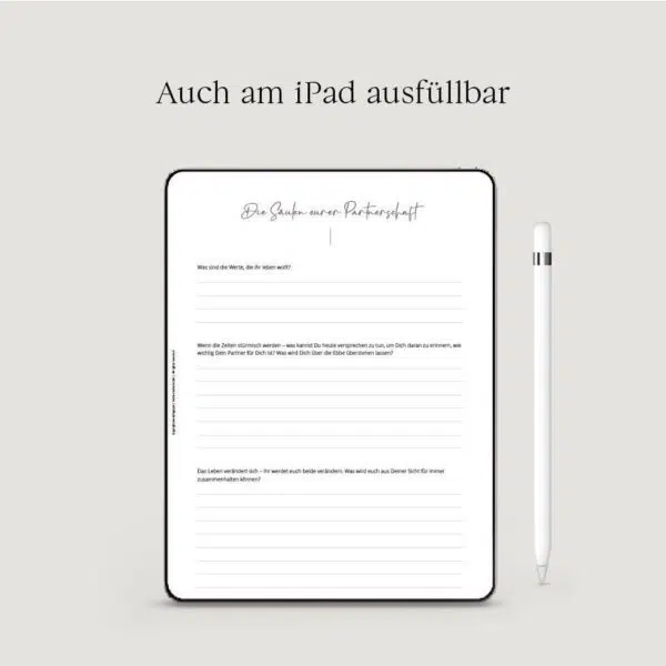 Eheversprechen schreiben iPad