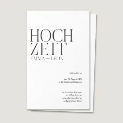 Einladung Vorlage Hochzeit elegant