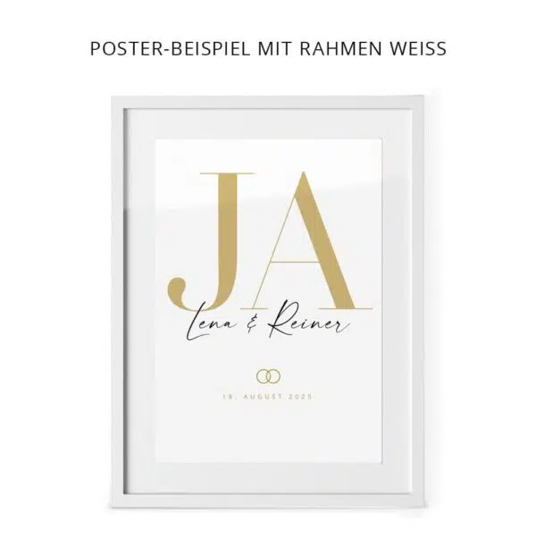 Poster gerahmt Weiß