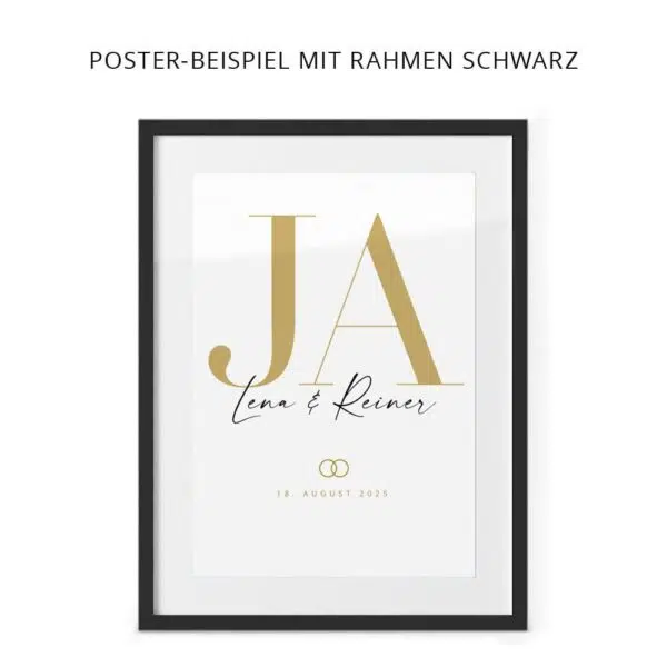 Poster gerahmt Schwarz