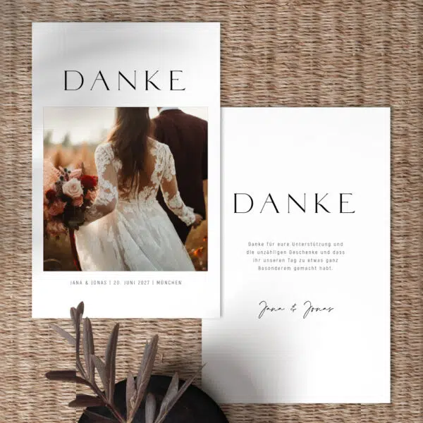 Dankeskarte pure Love Hochzeit