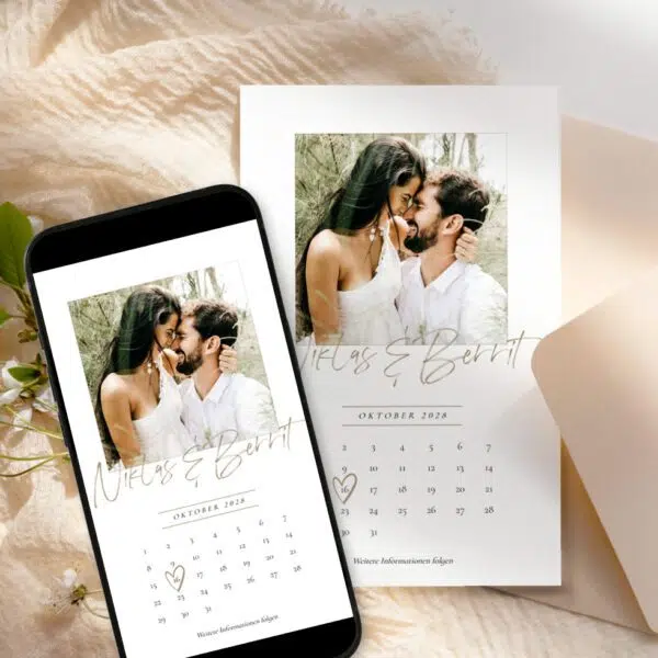 Save the Date WhatsApp Karte Foto Kalender