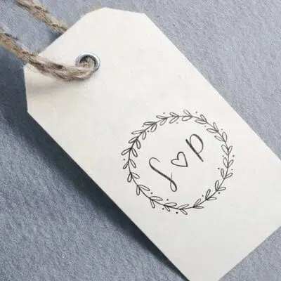 Stempel Initialen Hochzeit Kranz