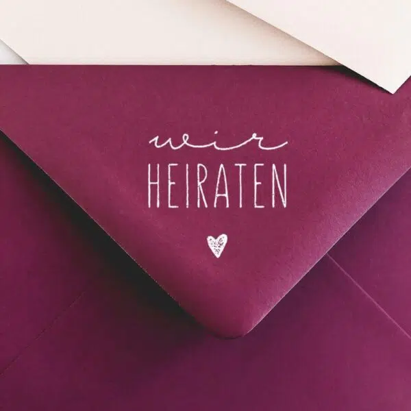 Stempel Wir heiraten