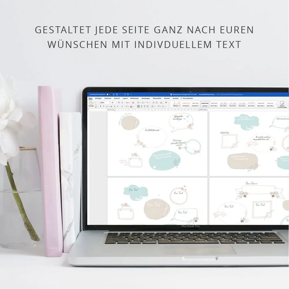 Gästebuch Vorlage Word Canva