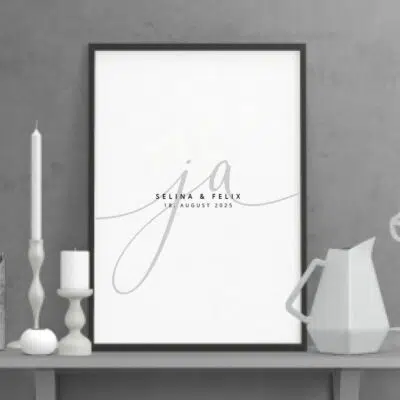 Hochzeitsposter modern personalisierbar