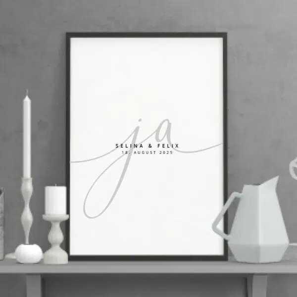 Hochzeitsposter modern personalisierbar