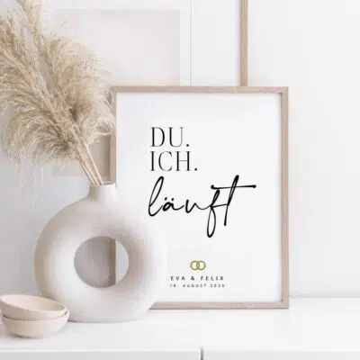 Hochzeitsposter Spruch personalisierbar