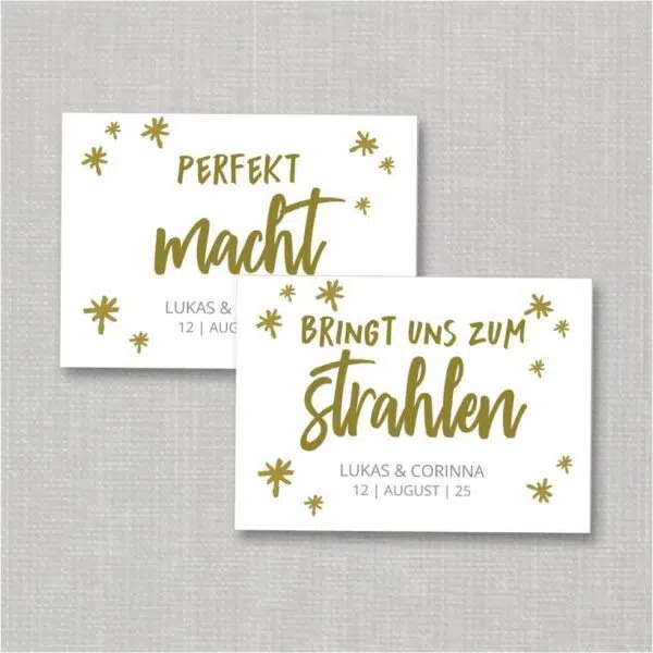 Streichholzschachtel Hochzeit personalisierbar