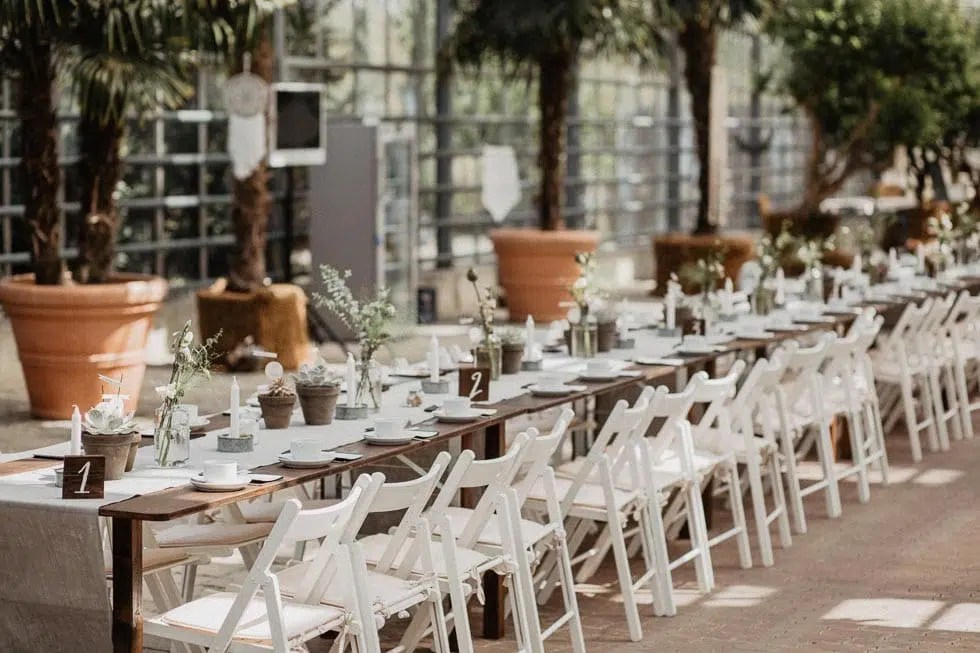 Boho Deko Gewächshaus Hochzeit