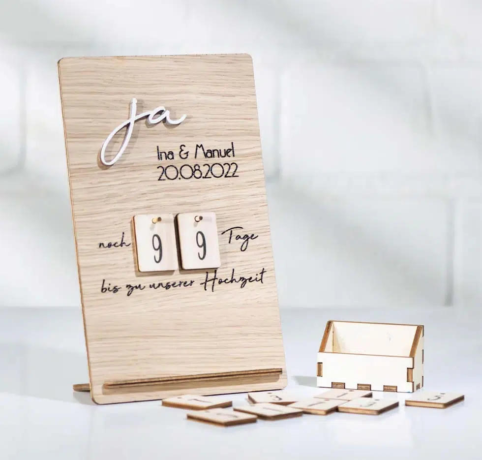 Countdown Hochzeit personalisierbar