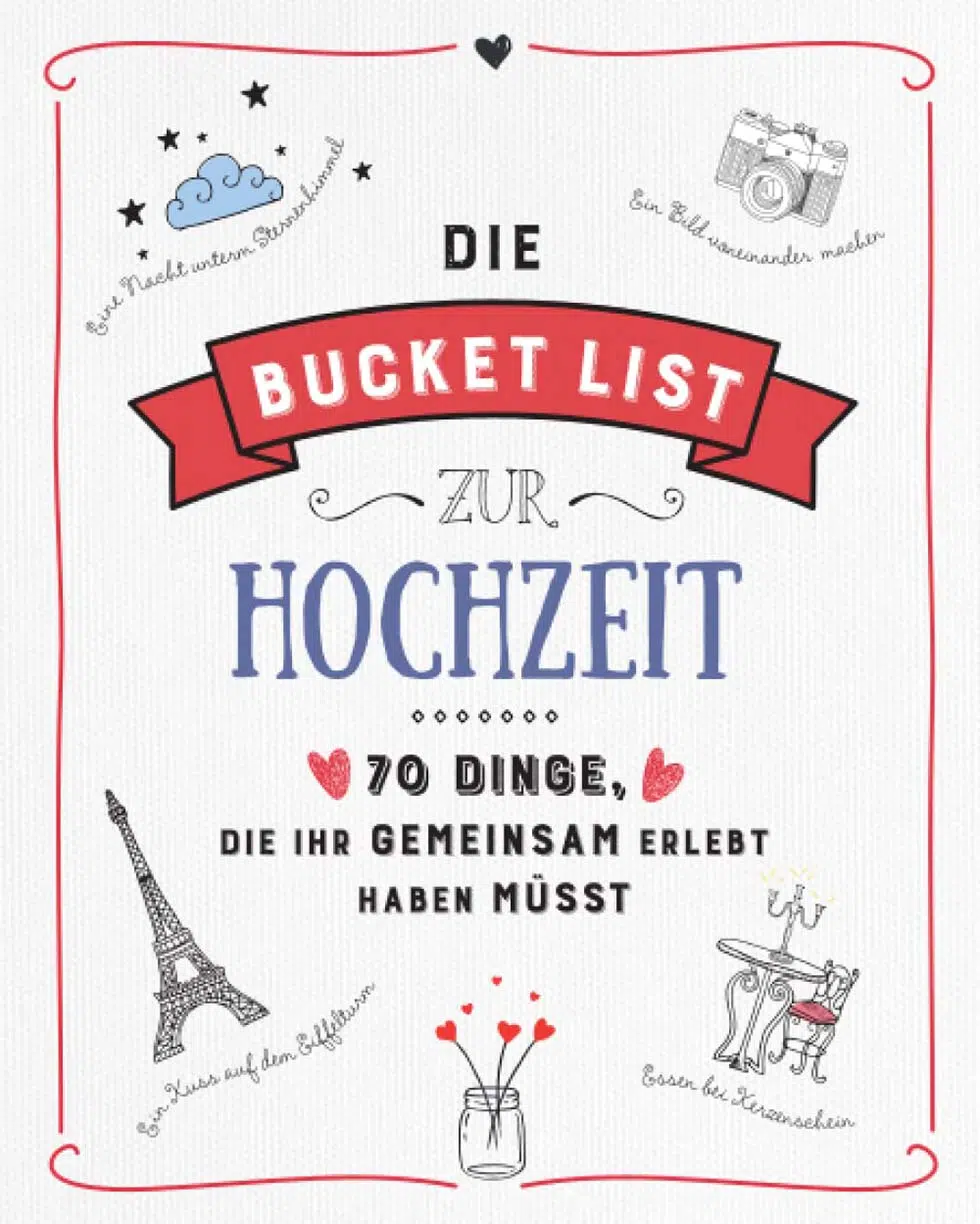 Bucket List Hochzeit Geschenk