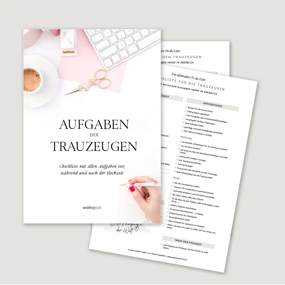 Aufgaben Trauzeugen Checkliste