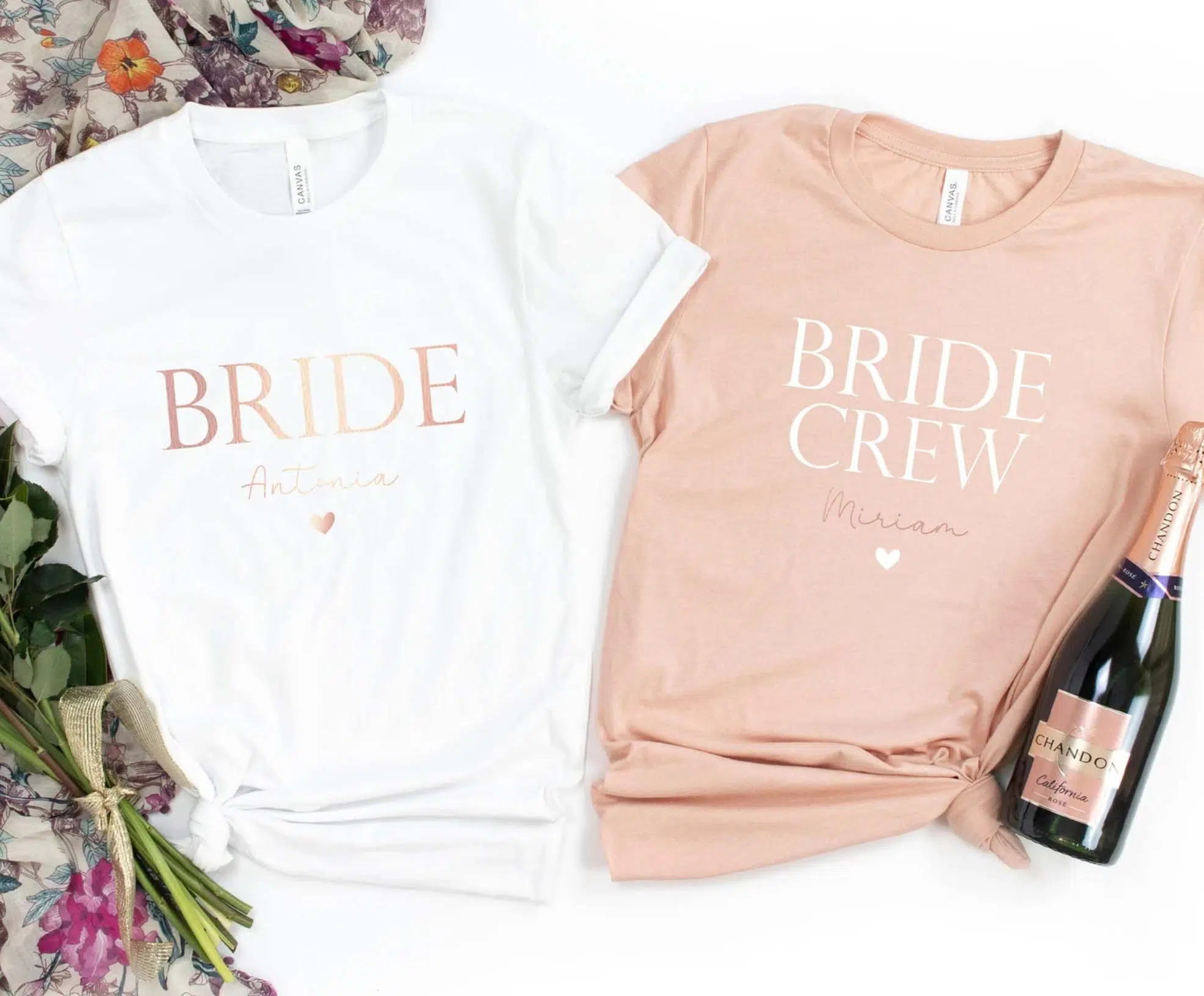 Bride Crew T-Shirt Koralle