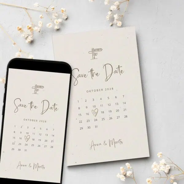 Save the Date Kalender rustic